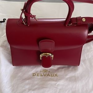 Delvaux Le Brilliant MM  Red Bag New